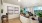 Living room with marina view with white wall and couch