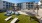 green area with reclining seats and games in a spacious courtyard
