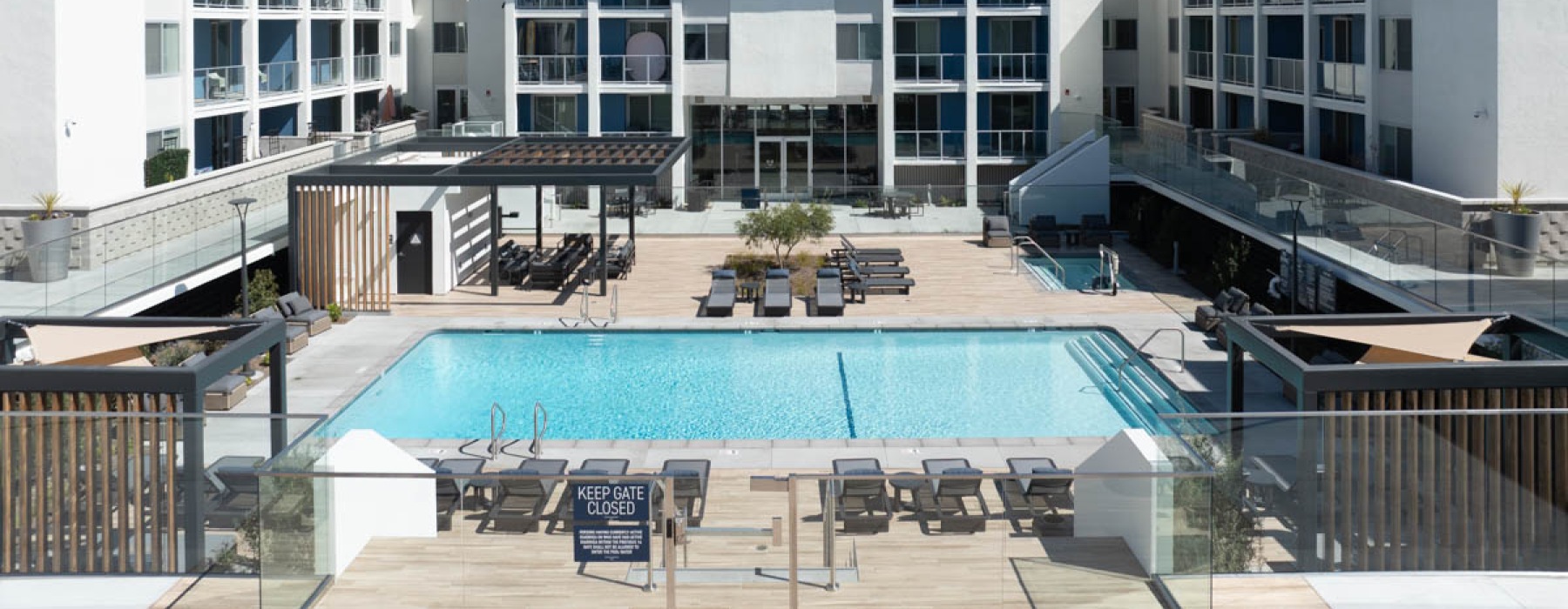 pool in a courtyard