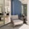 private patio with wicker furnishings