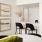 Modern chairs and artwork at a wet bar at one of Dolphin Marina apartments.